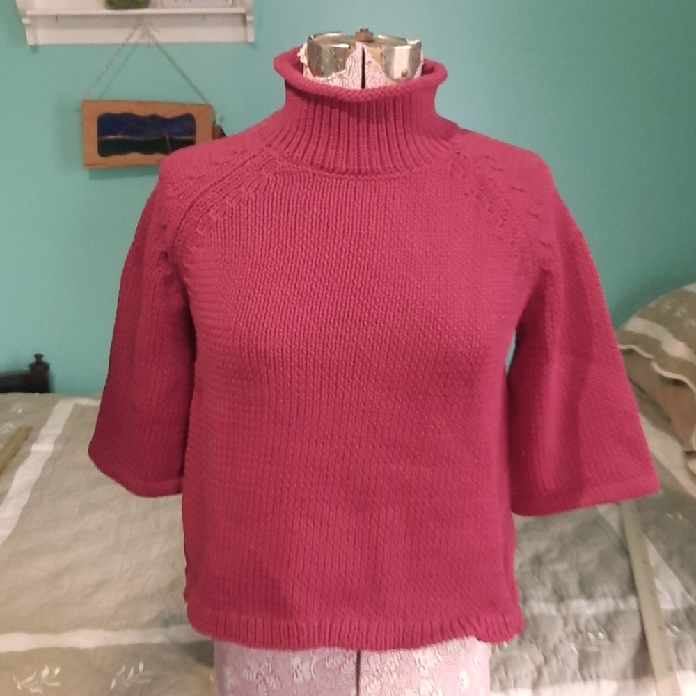 Maroon funnel neck sweater